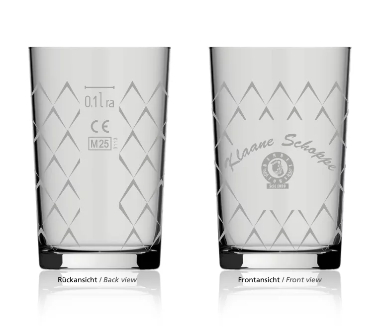 Geripptes Probierglas 0,1L von Bembeltown