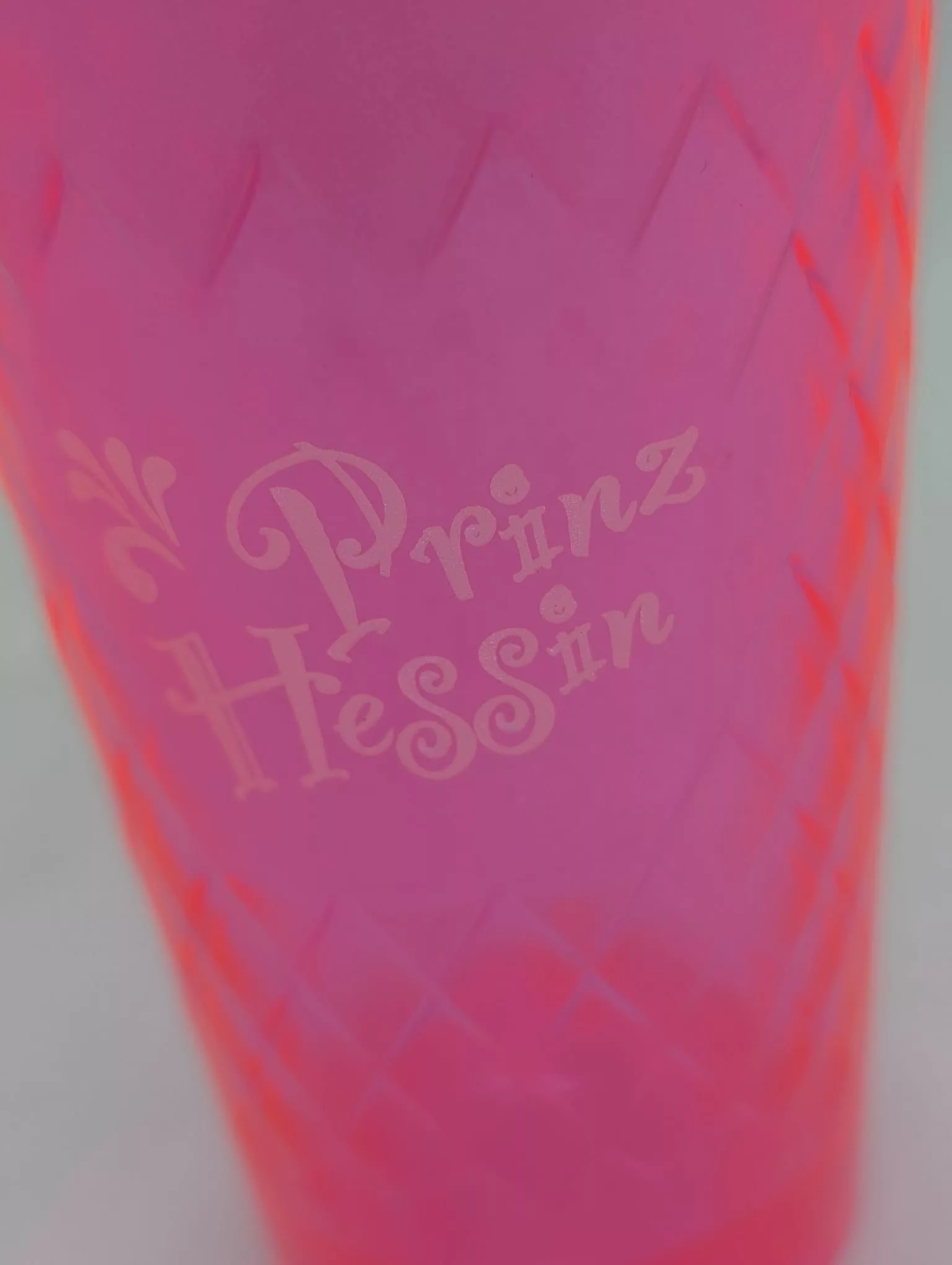 Neon-Pink Gerippte PrinzHessin Gläser
