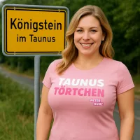 Taunus Törtchen T-Shirt rosa by Peter Kunz #PeterKunz #TaunusTörtchen #Taunus #Mädchen #StatementShirt #Hessen